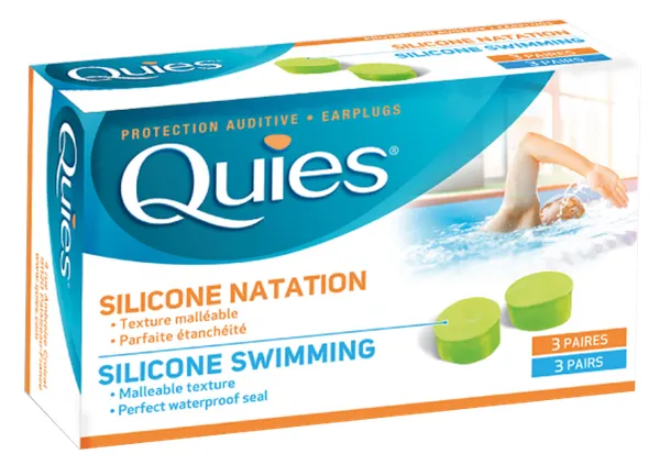 Produktas QUIES For Adults Protection Against Water Silicone ausų kamštukai, 6 vnt. Paveikslėlis