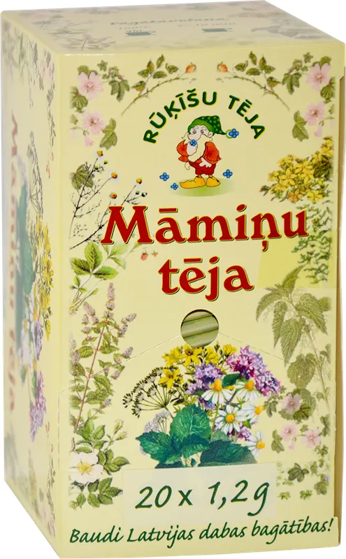 Produktas RŪĶĪŠU TĒJA Māmiņu, organizmui stiprinti arbatos maišeliai, 20 vnt. Paveikslėlis