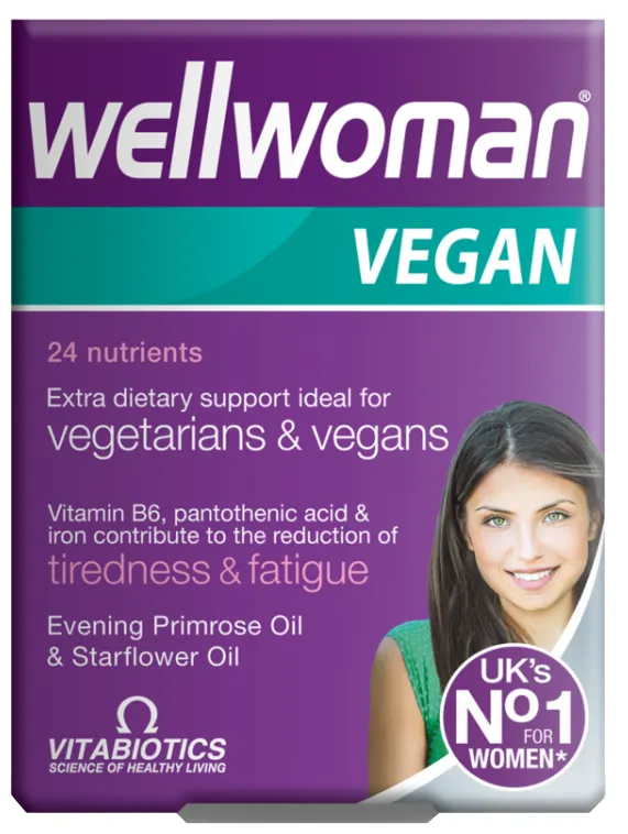 Produktas WELLWOMAN  Vegan tabletės, 60 vnt. Paveikslėlis