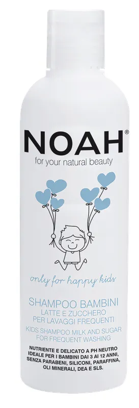Produktas NOAH su pieno baltymais ir cukrumi vaikiškas šampūnas, 250 ml Paveikslėlis