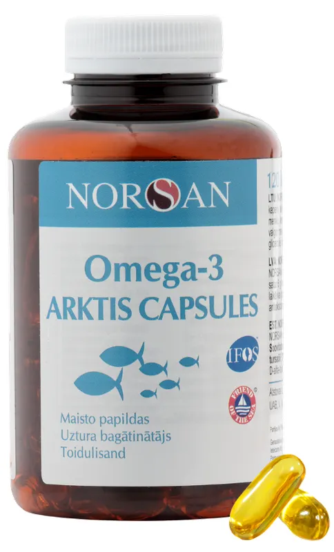 Produktas NORSAN Omega-3 Arktis kapsulės, 120 vnt. Paveikslėlis