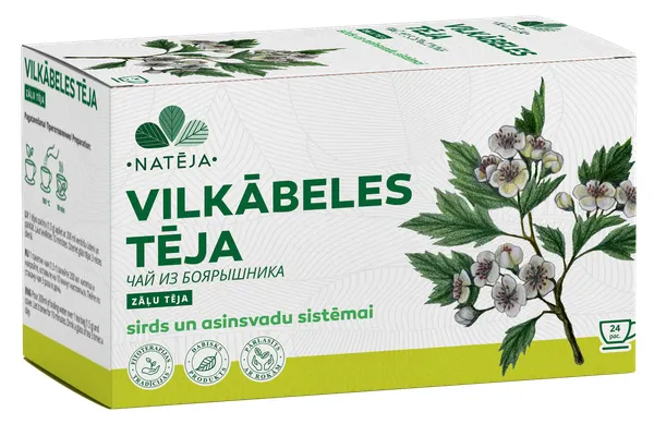 Produktas NATĒJA kraujotakos sistemos palaikymui arbatos maišeliai, 24 vnt. Paveikslėlis