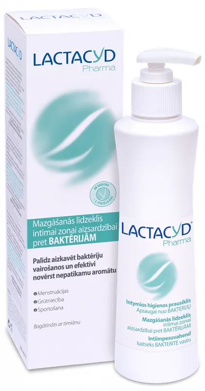 Produktas LACTACYD Pharma Antibacterial prausiklis intymiai zonai, 250 ml Paveikslėlis
