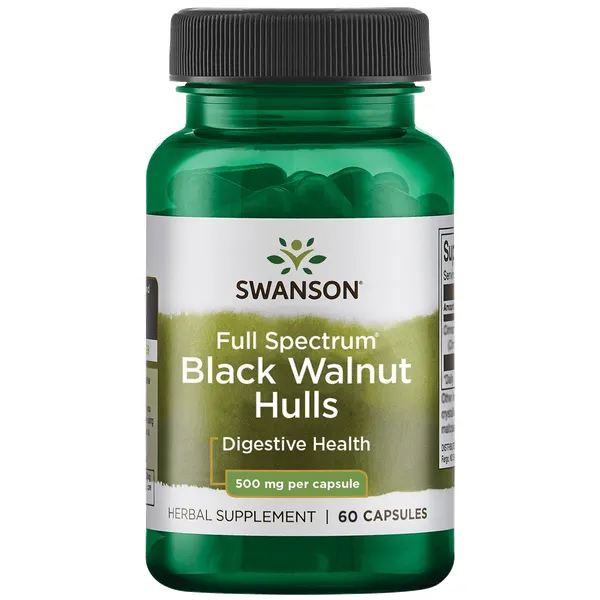 Produktas SWANSON Black Walnut, virškinimui,  kapsulės, 60 vnt. Paveikslėlis