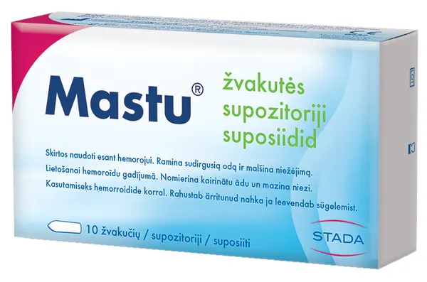 MASTU hemorojaus simptomams palengvinti  žvakutės, 10 vnt.