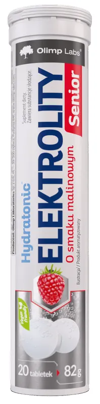 Produktas OLIMP LABS Elektrolity aviečių skonio  šnypščiosios tabletės, 21 vnt. Paveikslėlis