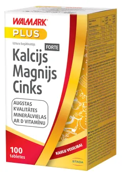 Produktas WALMARK   Kalcis Magnis Cinkas tabletės, 100 vnt. Paveikslėlis