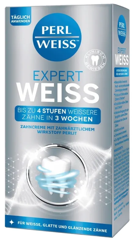 Produktas PERLWEISS Expert Weiss balinanti dantų pasta, 50 ml Paveikslėlis