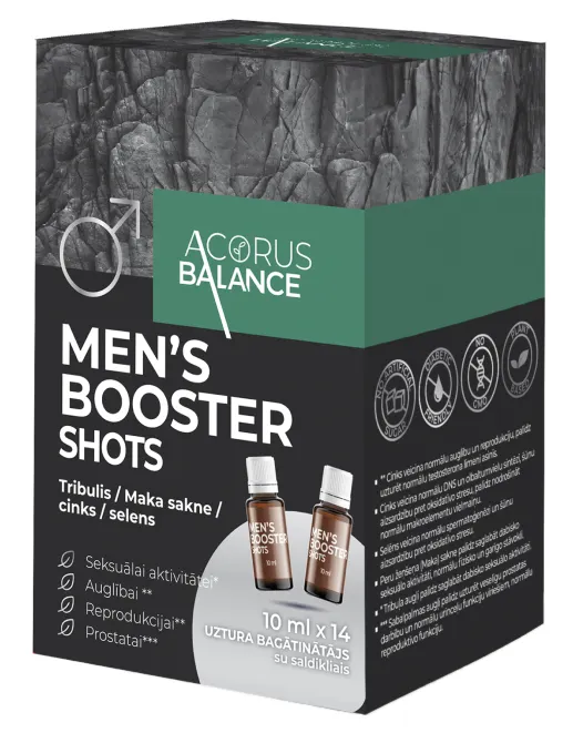 Produktas ACORUS BALANCE Booster Shots 10 ml buteliukai, 14 vnt. Paveikslėlis