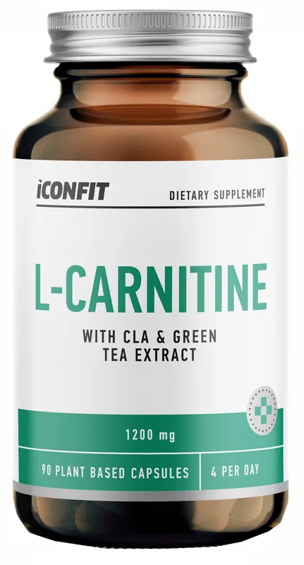 Produktas ICONFIT L-Carnitine with ClA & Green Tea Extract 1200 mg kapsulės, 90 vnt. Paveikslėlis