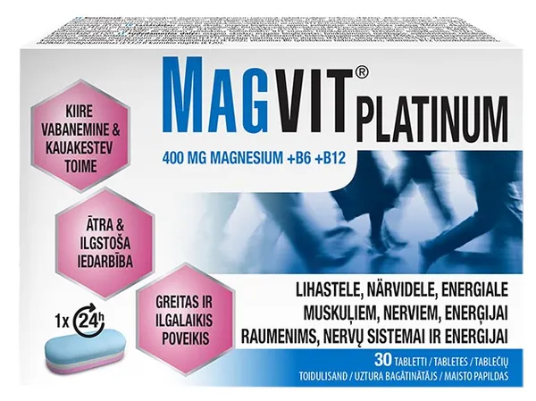 Produktas MAGVIT PLATINUM tabletės, 30 vnt. Paveikslėlis