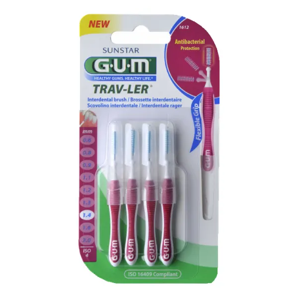 Produktas GUM Trav-Ler 1,4 mm tarpdančių šepetėlis, 6 vnt. Paveikslėlis