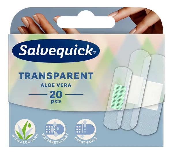 Produktas SALVEQUICK Aloe Vera tvarstis, 20 vnt. Paveikslėlis