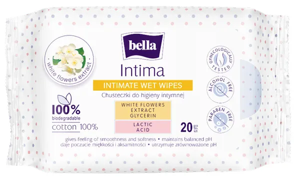 Produktas BELLA Intima drėgnos servetėlės, 20 vnt. Paveikslėlis