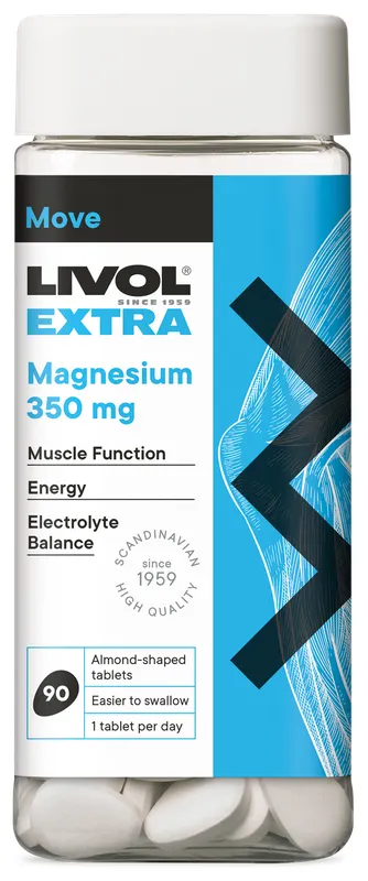 Produktas LIVOL  Extra Magnesium 350 mg tabletės, 90 vnt. Paveikslėlis