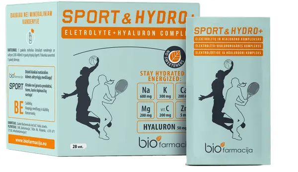 Produktas BIOFARMACIJA Sport & Hydro+ paketėliai, 28 vnt. Paveikslėlis