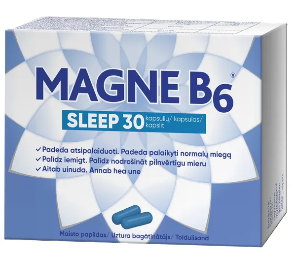Produktas MAGNE B6 Sleep kapsulės, 30 vnt. Paveikslėlis