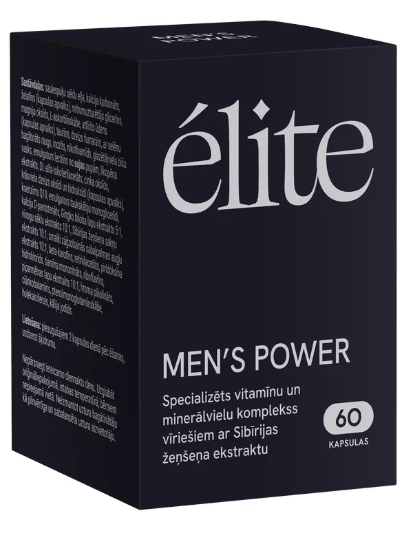 Produktas ELITE Men’s Power vitaminų kompleksas vyrams kapsulės, 60 vnt. Paveikslėlis