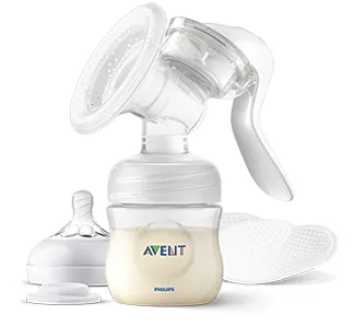 Produktas PHILIPS Avent Lotus buteliukas ir rankinė pieno pompa, 1 vnt. Paveikslėlis