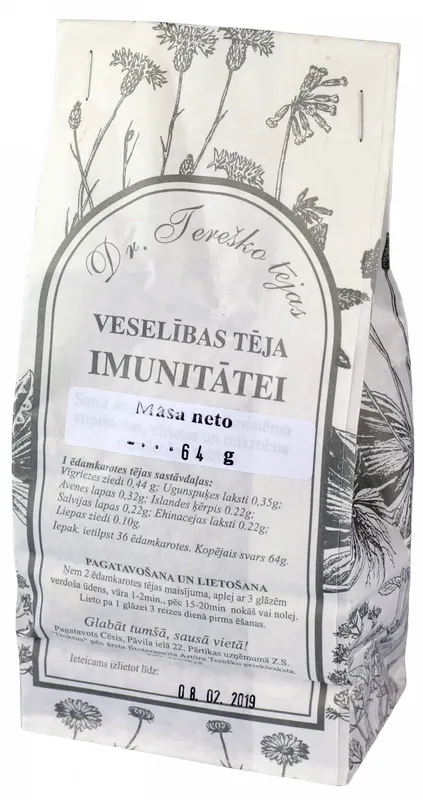 Produktas DR.TEREŠKO imuninės sistemos funkcijai palaikyti biri arbata, 64 g Paveikslėlis