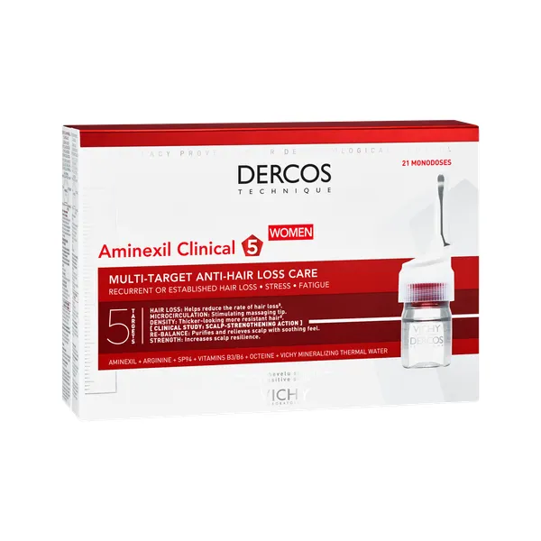 Produktas VICHY Dercos Aminexil Clinical 5 ampulės, 21 vnt. Paveikslėlis
