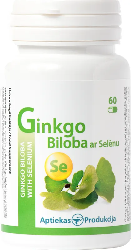 Produktas APTIEKAS PRODUKCIJA atminčiai ir imunitetui kapsulės, 60 vnt. Paveikslėlis