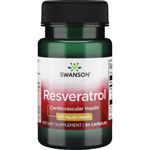 Produktas SWANSON Resveratrolis 100 Mg, širdies ir kraujagyslių sistemos palaikymui,  kapsulės, 30 vnt. Paveikslėlis
