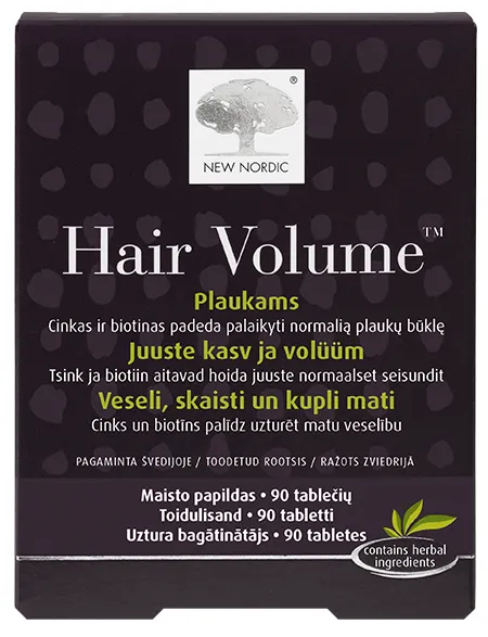 Produktas NEW NORDIC  Hair Volume tabletės, 90 vnt. Paveikslėlis