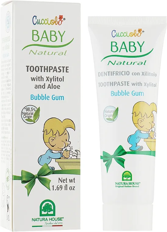 Produktas NATURA HOUSE Cucciolo Baby Bubble-gum kids dantų pasta, 50 ml Paveikslėlis