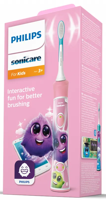 Produktas PHILIPS Sonicare KIDS (pink) HX6352/42 elektrinis dantų šepetėlis, 1 vnt. Paveikslėlis