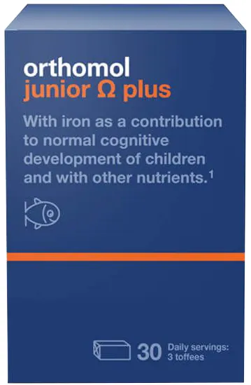 Produktas ORTHOMOL Junior Omega Plus saldainiai, 90 vnt. Paveikslėlis