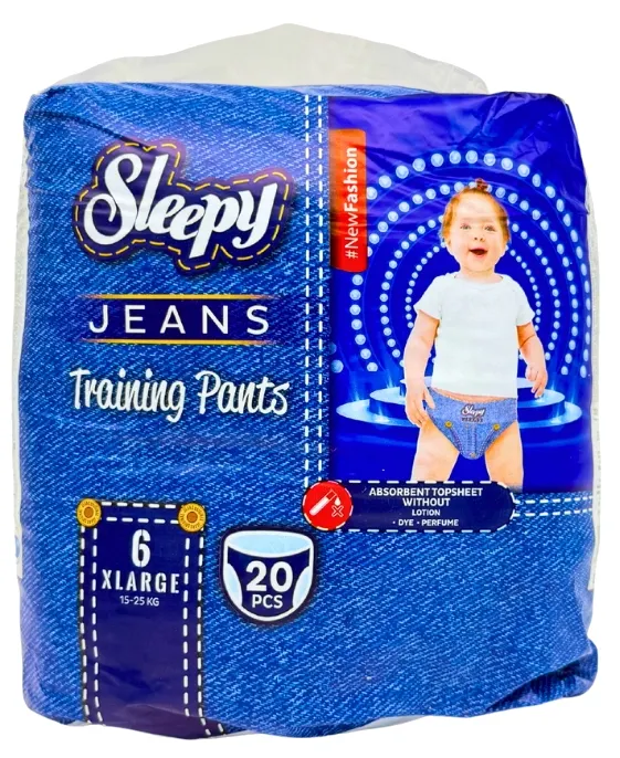 Produktas SLEEPY Jeans Pants Nr.6 sauskelnės, 20 vnt. Paveikslėlis
