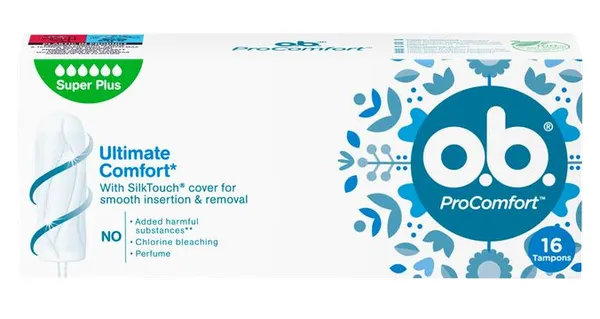 Produktas O.B. Ultimate Comfort Super Plus tamponai, 16 vnt. Paveikslėlis