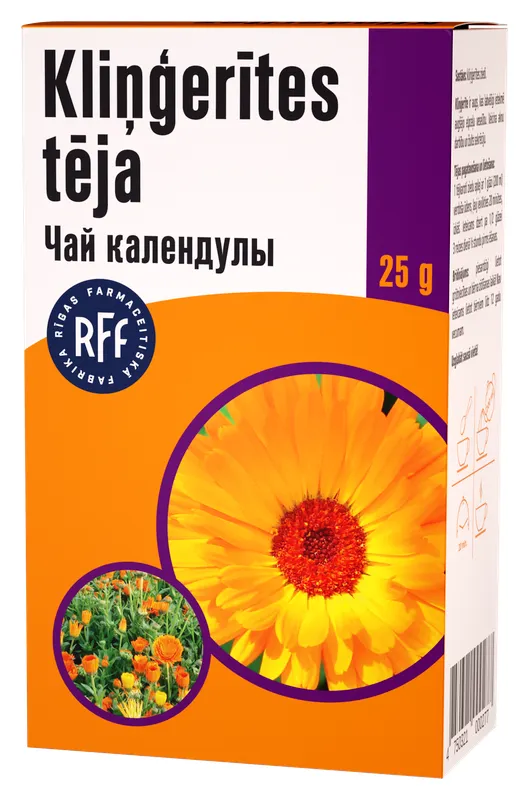 Produktas RFF džiovintų medetkų žiedų biri arbata, 25 g Paveikslėlis