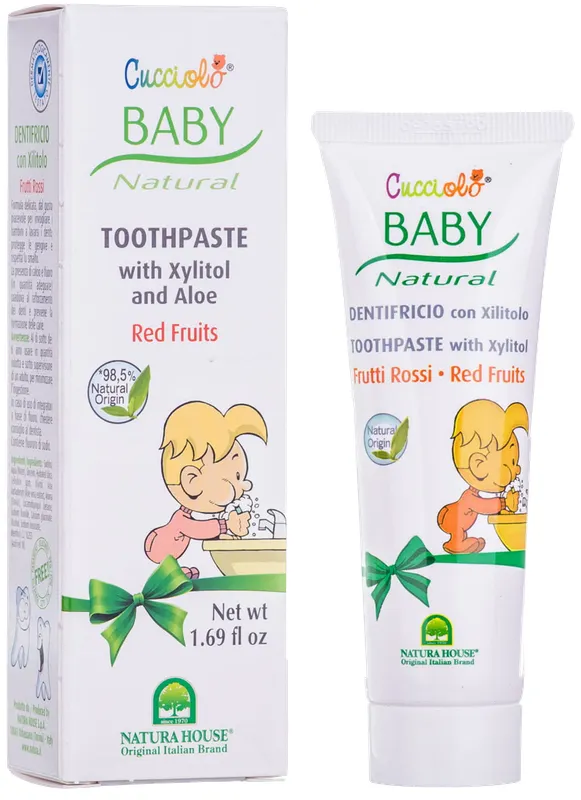 Produktas NATURA HOUSE Cucciolo Baby Red Fruits kids dantų pasta, 50 ml Paveikslėlis