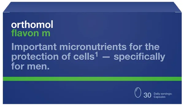 Produktas ORTHOMOL Flavon M kapsulės, 30 vnt. Paveikslėlis