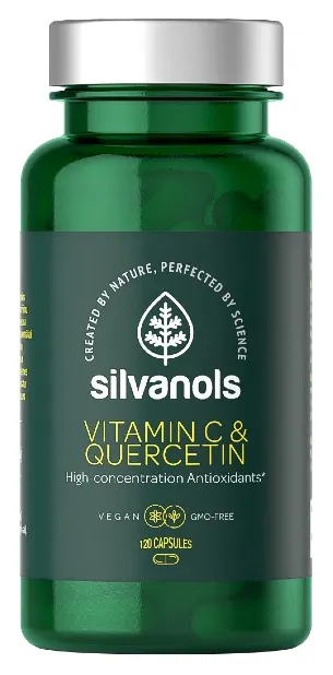 Produktas SILVANOLS PREMIUM Vitamin C & Quercetin kapsulės, 120 vnt. Paveikslėlis