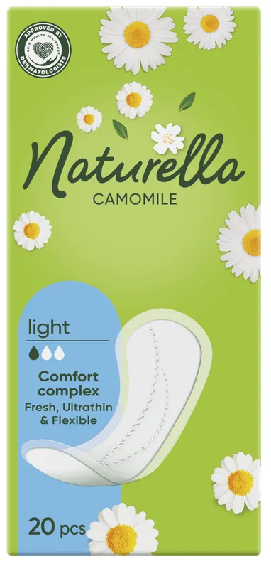 Produktas NATURELLA  Camomile Light įklotai, 20 vnt. Paveikslėlis