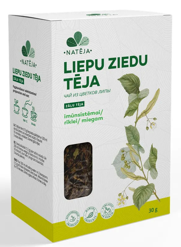 Produktas NATĒJA liepų žiedų biri arbata, 30 g Paveikslėlis