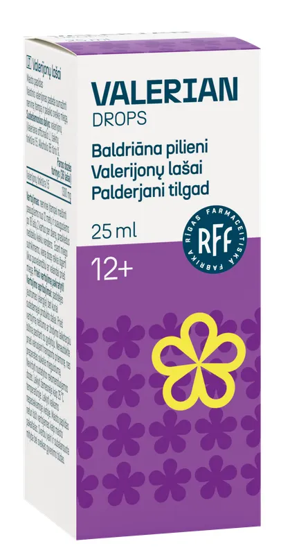 Produktas RFF valerijono lašai, 25 ml Paveikslėlis