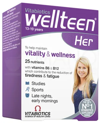 Produktas WELLTEEN  Her Vitality&Wellness tabletės, 30 vnt. Paveikslėlis