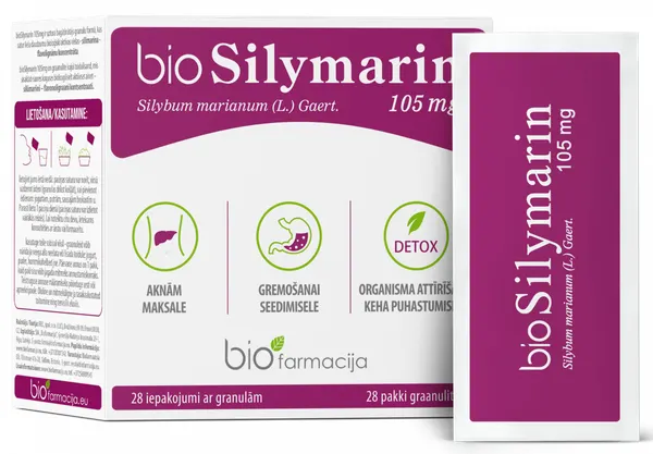 Produktas BIOFARMACIJA Bio Silymarin paketėliai, 28 vnt. Paveikslėlis
