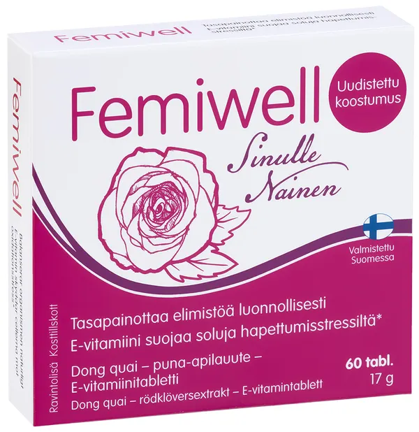 Produktas FEMIWELL gerai savijautai tabletės, 60 vnt. Paveikslėlis