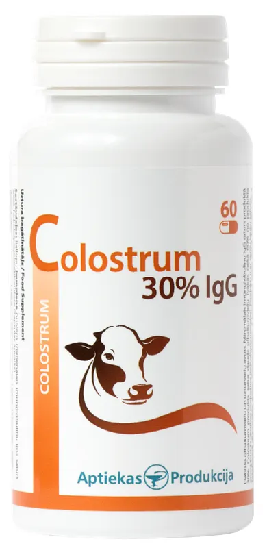 Produktas APTIEKAS PRODUKCIJA Colostrum kapsulės, 60 vnt. Paveikslėlis