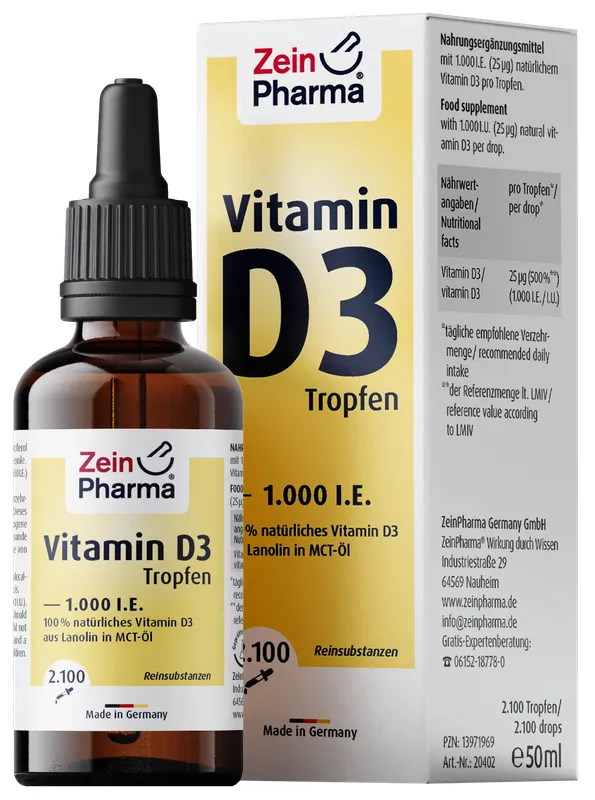 Produktas ZEINPHARMA Vitamin D3 skystis, 50 ml Paveikslėlis