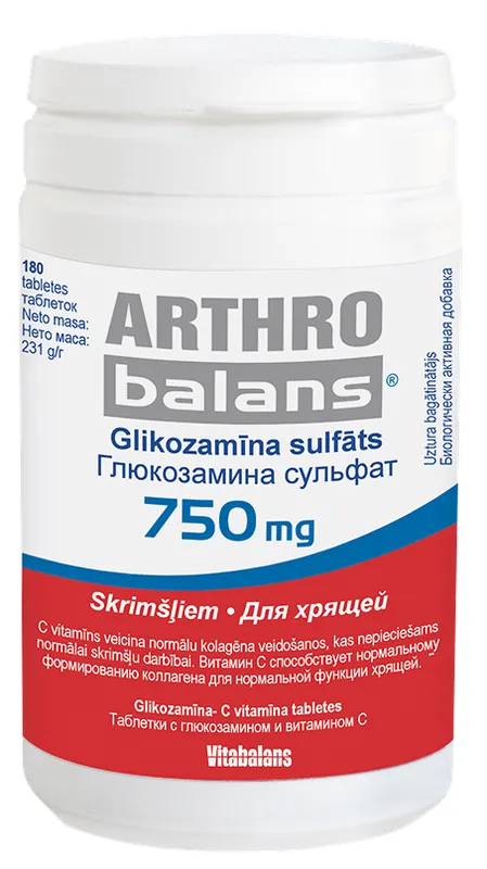 Produktas VITABALANS Arthrobalans 750 mg tabletės, 180 vnt. Paveikslėlis