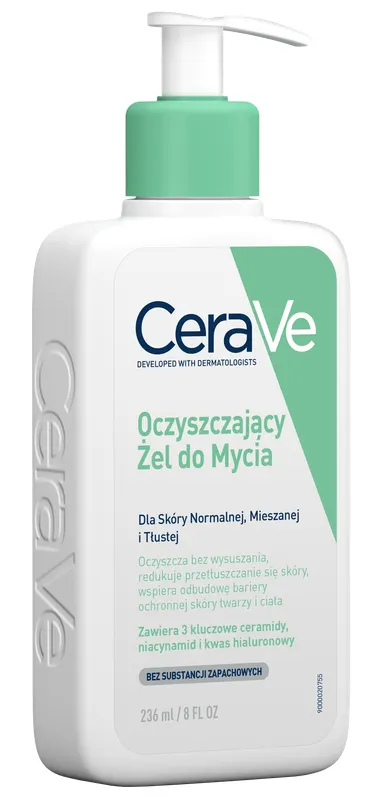 Produktas CERAVE For Face And Bodu With Ceramides valomasis gelis, 236 ml Paveikslėlis