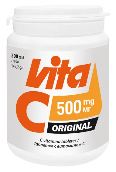 Produktas VITABALANS Vita C Original 500 mg tabletės, 200 vnt. Paveikslėlis