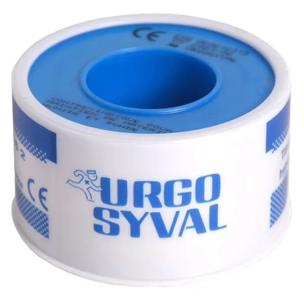 Produktas URGO  Syval 5 m x 2,5 cm lipnus pleistras ritinėlyje, 1 vnt. Paveikslėlis