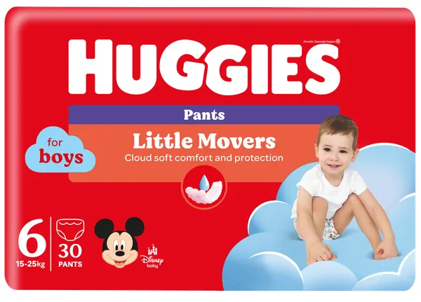 Produktas HUGGIES sauskelnės-kelnaitės, 30 vnt. Paveikslėlis